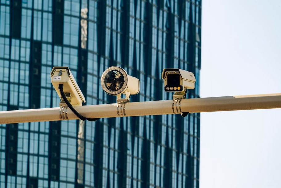 Surveillance cameras capturing urban movements