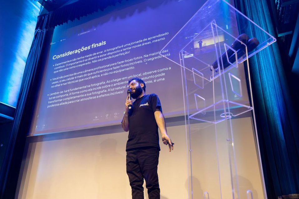 Researchers discussing speech recognition results at a conference