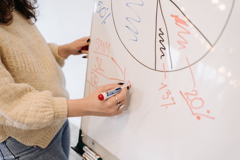 phonetic transcription and tone markings on a whiteboard in a language lab