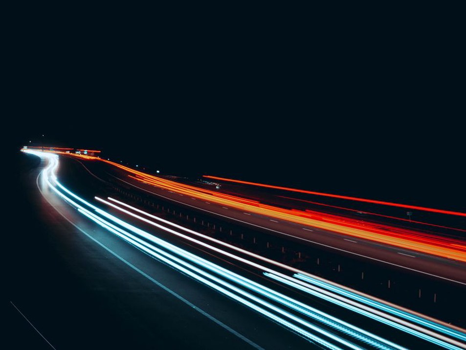 Motion vectors traced across passing vehicles