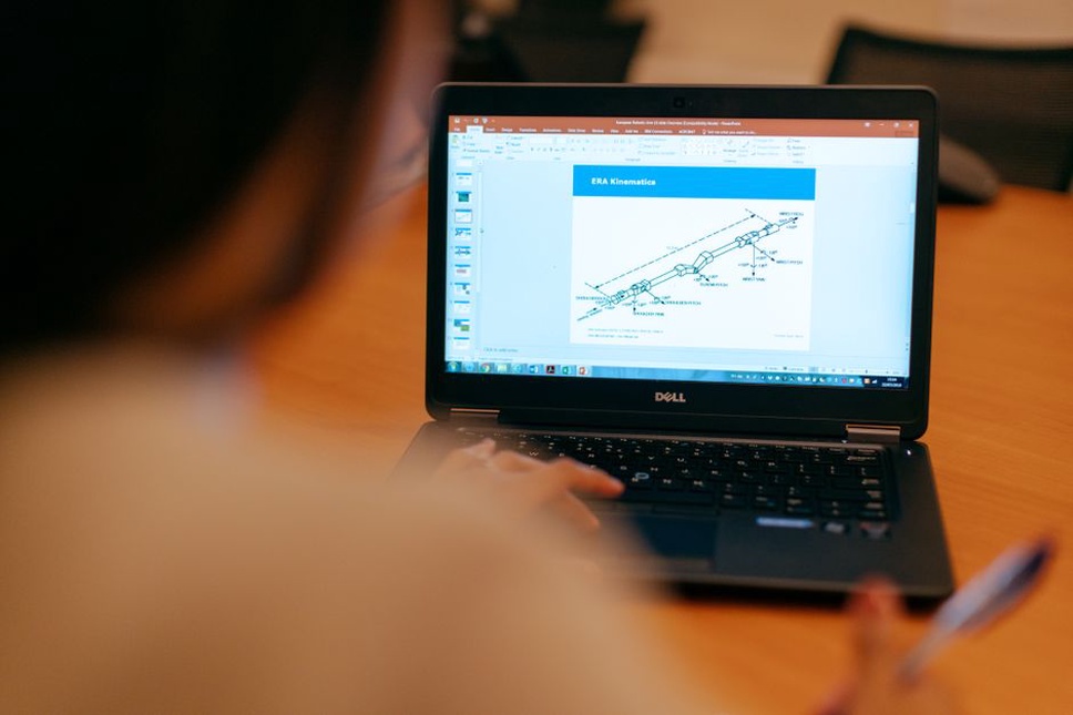 A researcher compares searchable digital papers