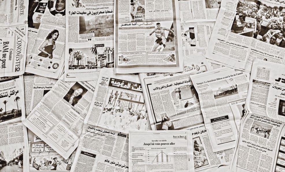 Newspaper columns divided into detected regions