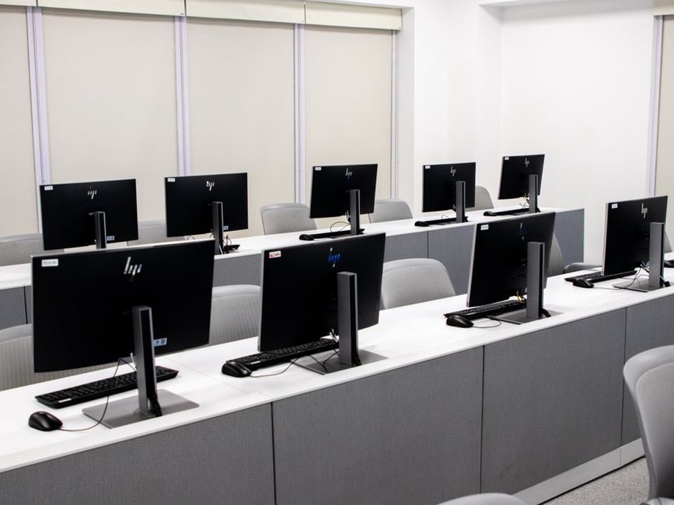 Researchers compare labeled photographs on laboratory screens