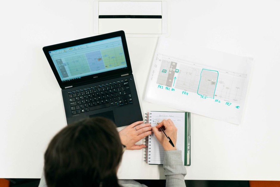 Boxes trace the steps of an analysis workflow