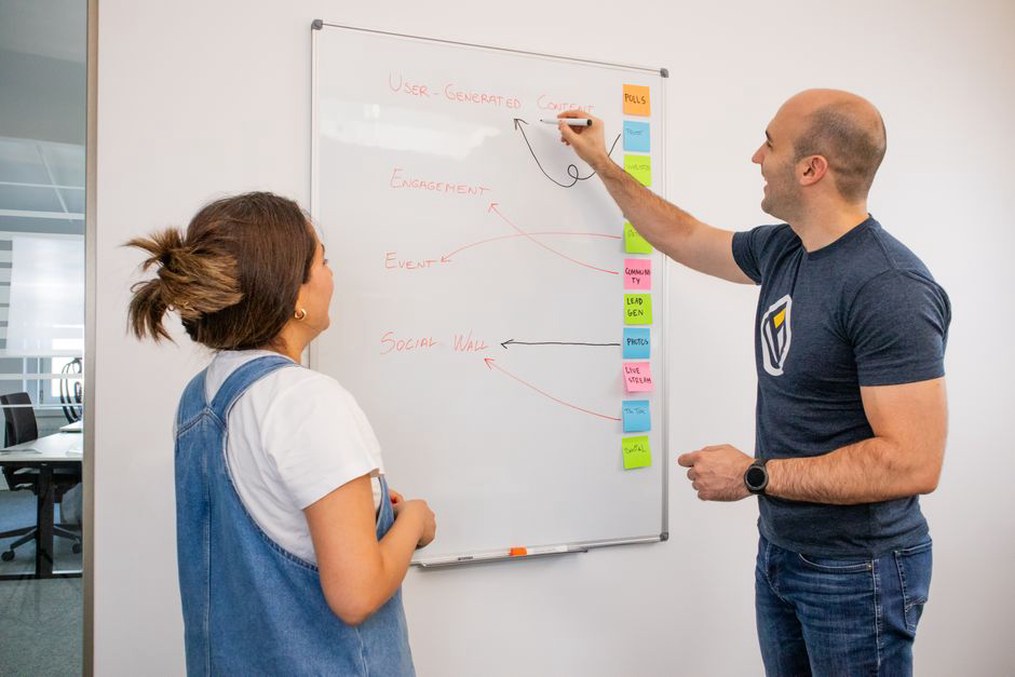 Team sorting website tasks from business outcomes