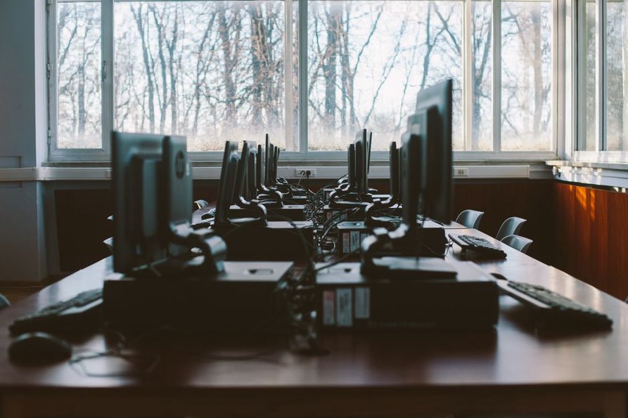 Researchers inspect visual features on laboratory screens